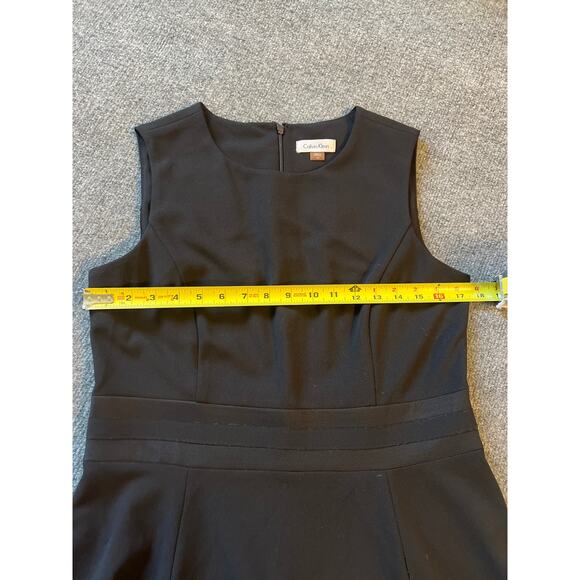 Calvin Klein Scuba Crepe Fit & Flare Dress NWT Size 12 Black CD7C112C - Picture 5 of 12